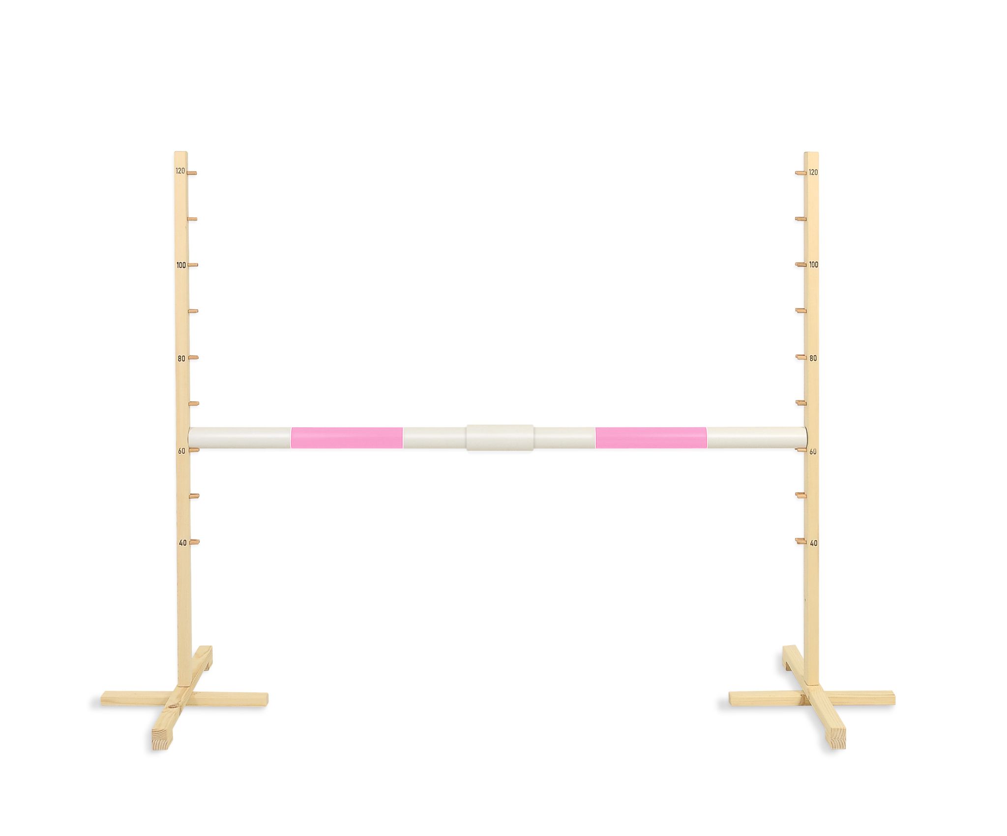 Jumping obstacle for Hobby Horse 160 cm, h-120cm, beam light pink