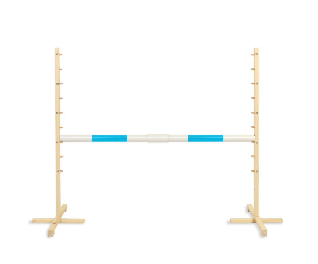Jumping obstacle for Hobby Horse 160 cm, h-120cm, beam light blue