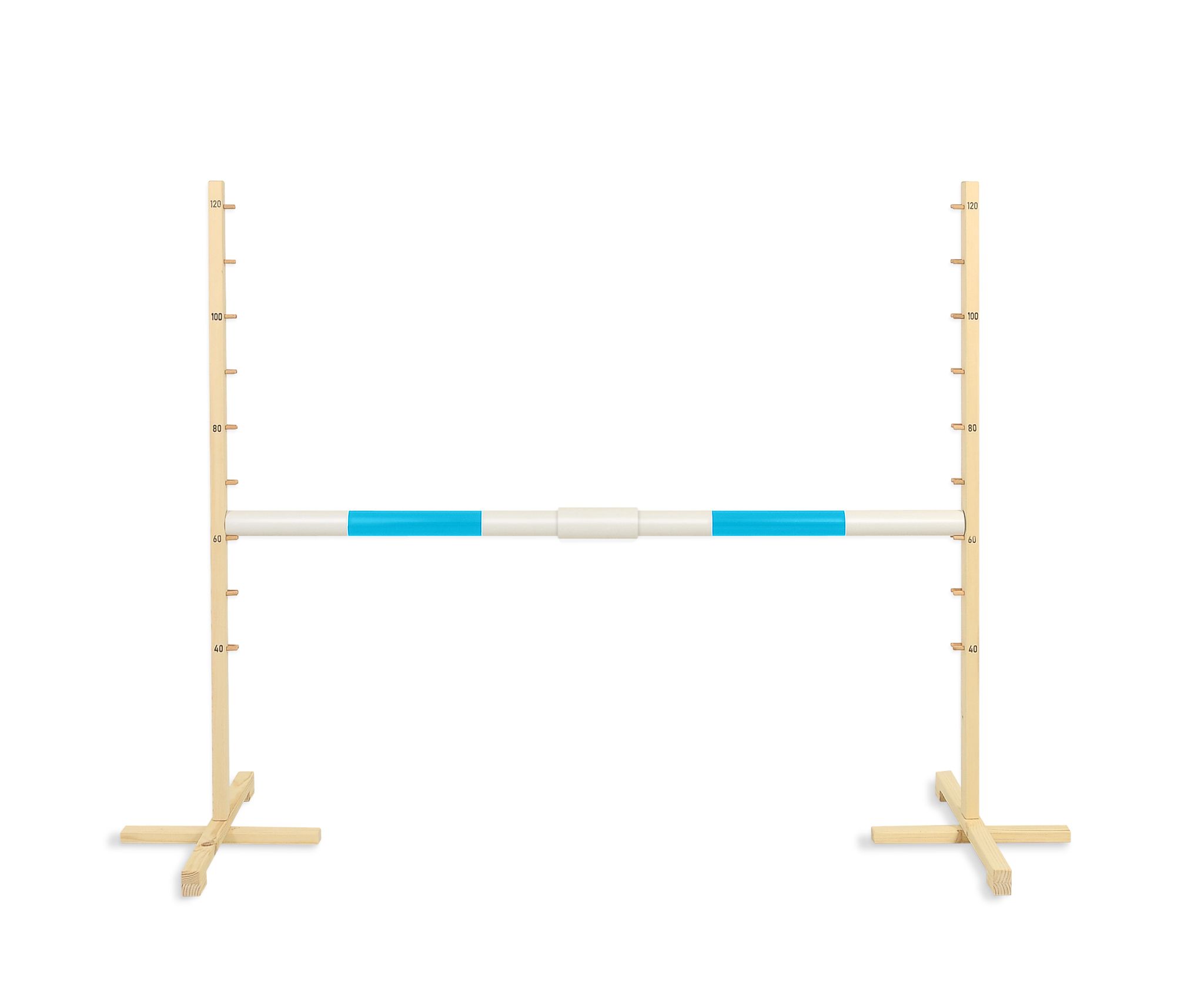 Jumping obstacle for Hobby Horse 160 cm, h-120cm, beam light blue