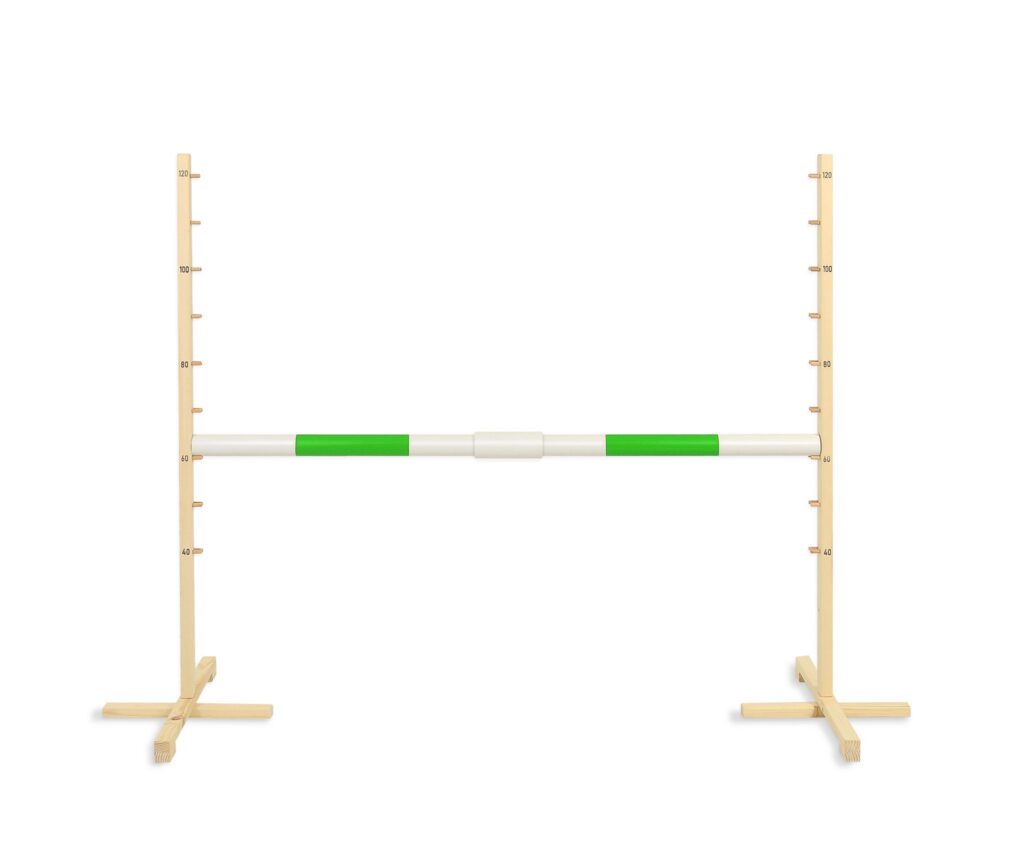 Jumping obstacle for Hobby Horse 160 cm, h-120cm, beam green