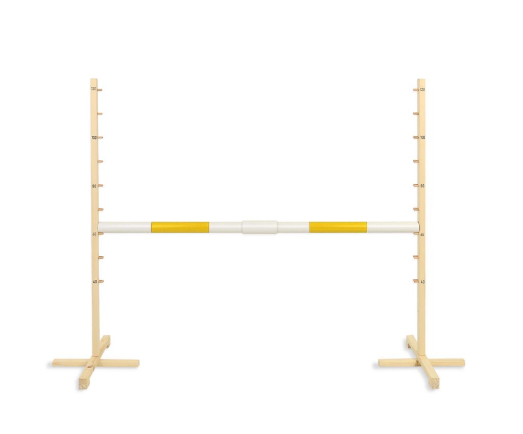 Jumping obstacle for Hobby Horse 160 cm, h-120cm, beam yellow