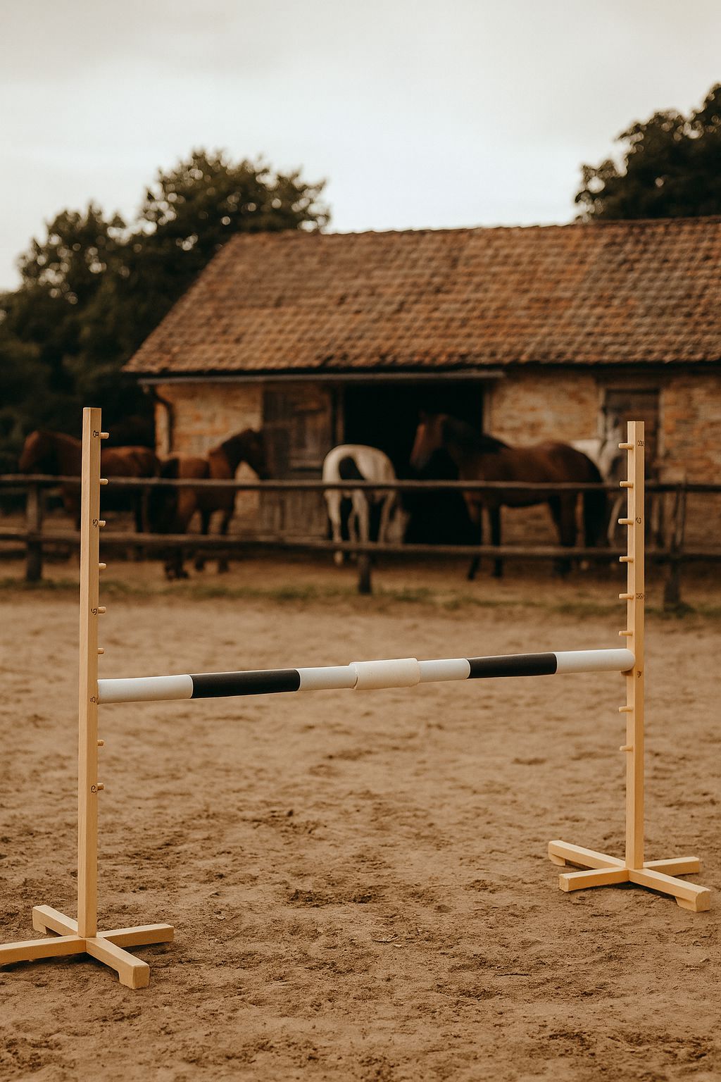Jumping obstacle for Hobby Horse 160 cm, h-120cm, beam black