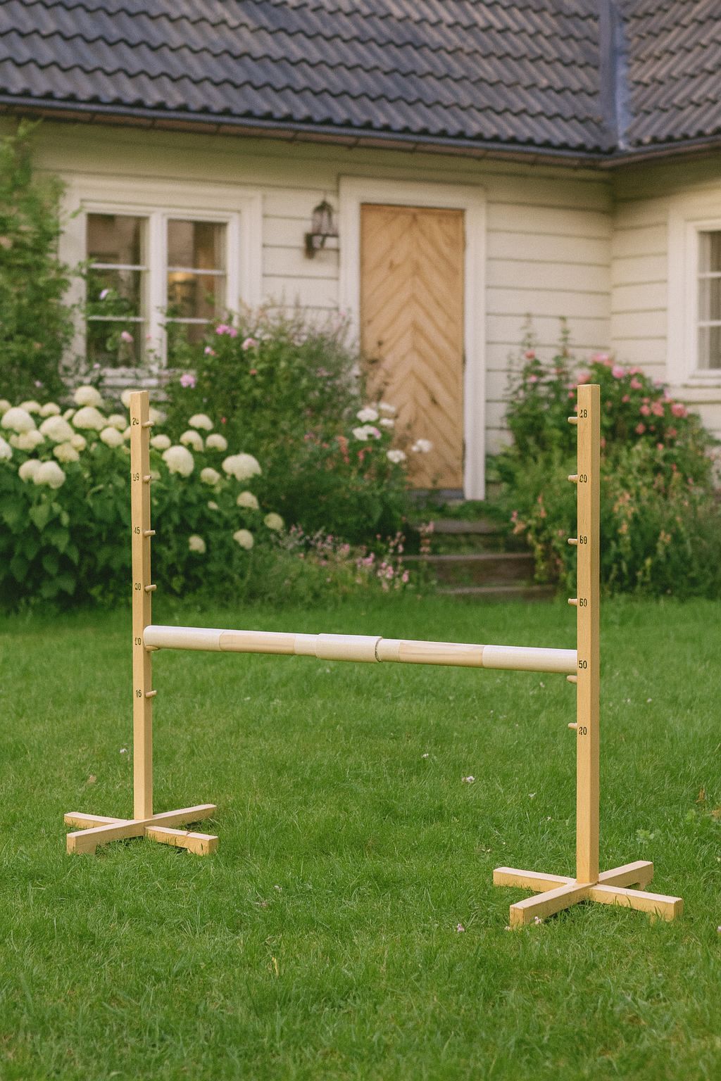 Jumping obstacle for Hobby Horse 160 cm, h-120cm, beam beige