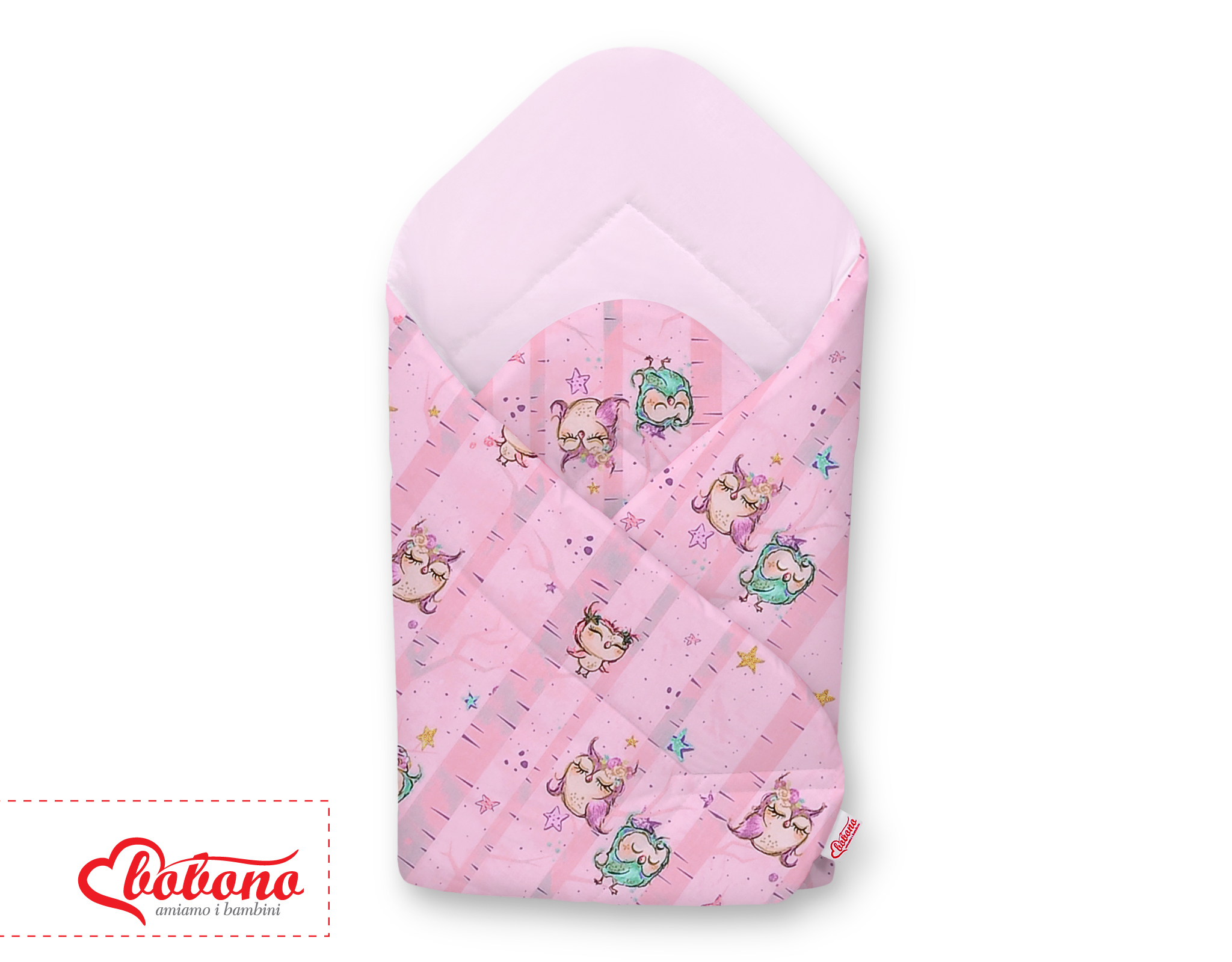 Baby nest- owls pink-mint/pink