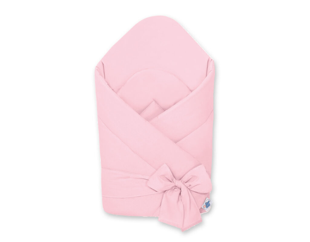 Baby nest 2in1 with stiffening with bow - pink