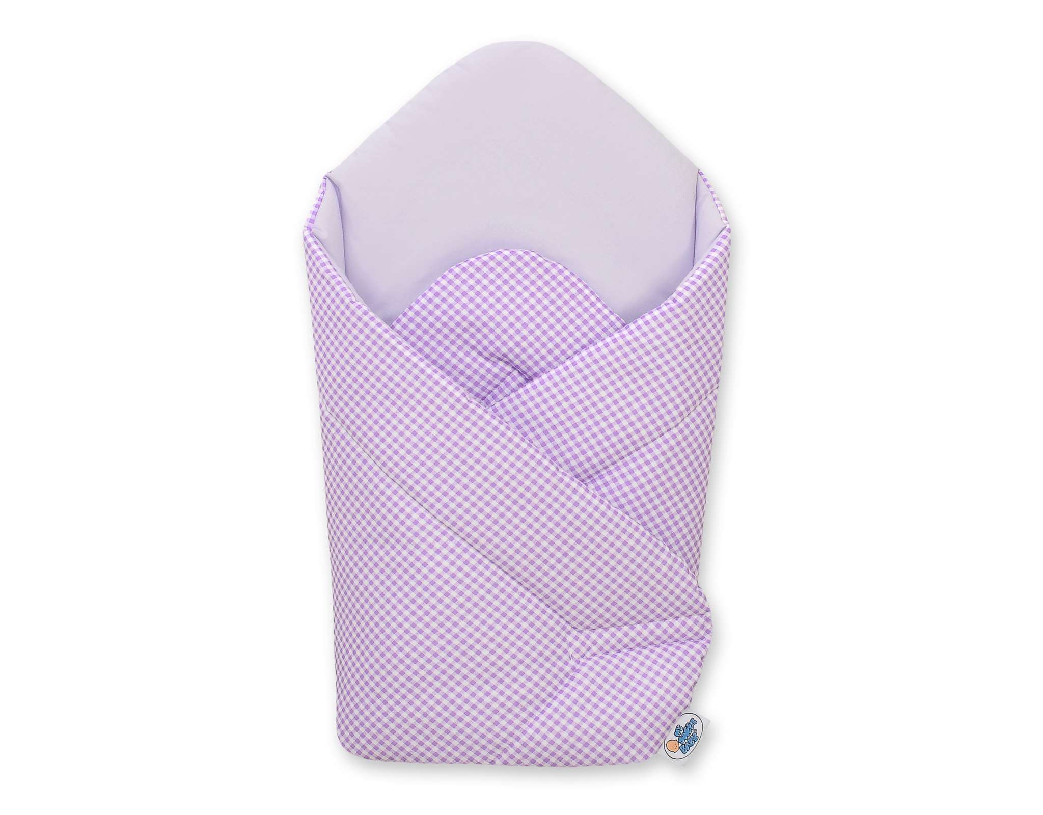 Baby nest with stiffening- Bear with bow lilac