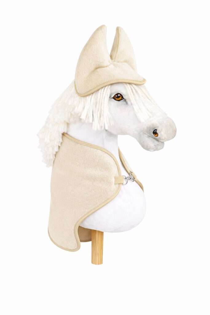 Set for Hobby Horse A4 and A5: Fleece blanket + earmuffs - cream