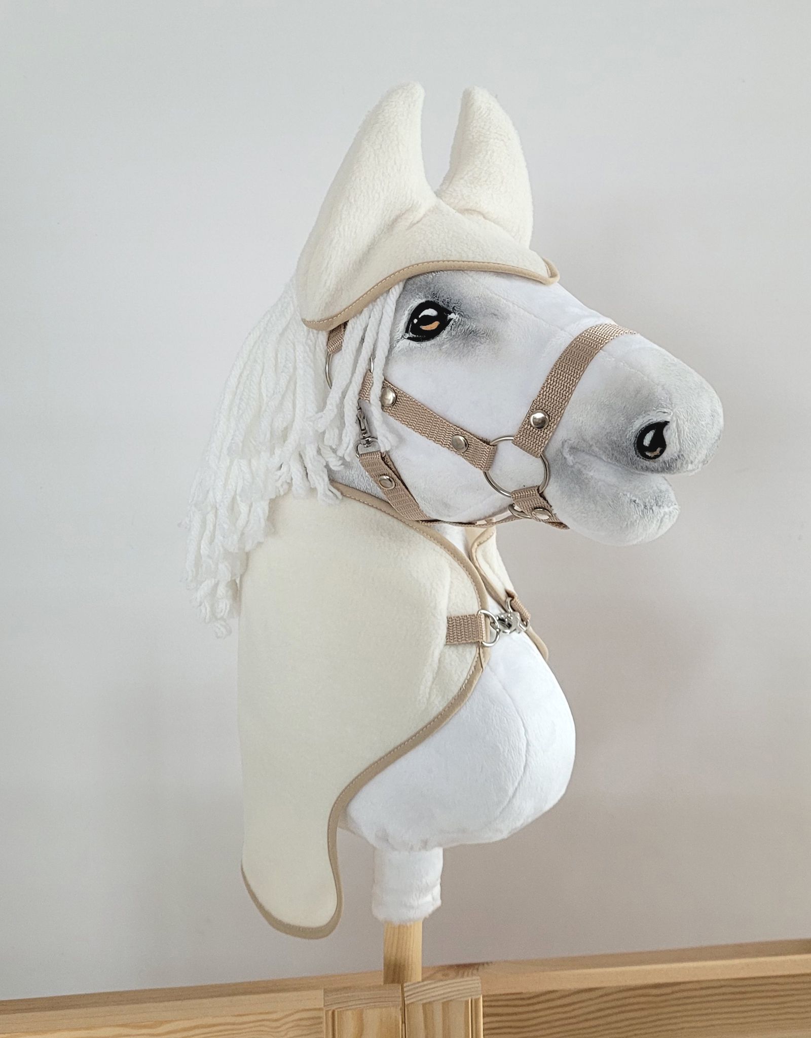 Set for Hobby Horse A4 and A5: Fleece blanket + earmuffs - cream