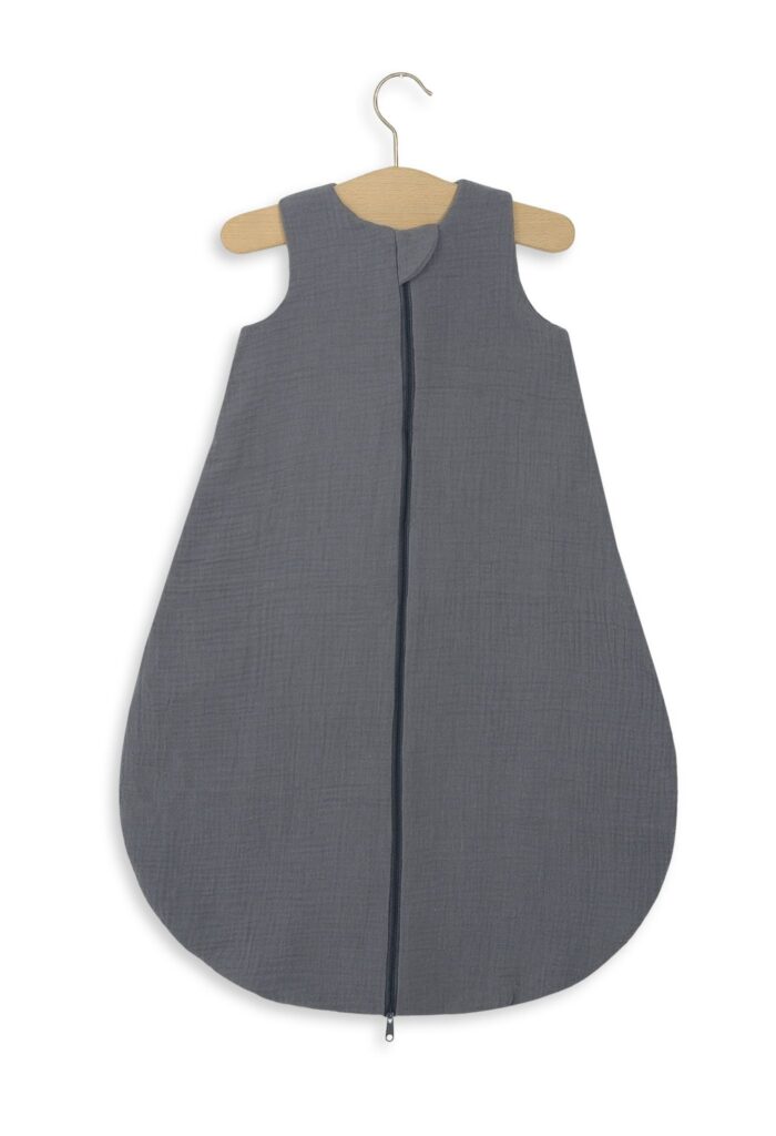 Muslin baby sleeping bag 6-12 months M for summer TOG 1.0 - anthracite