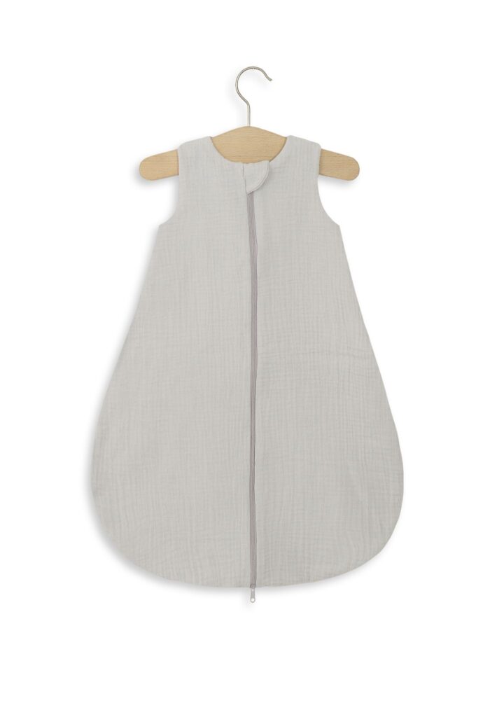 Muslin baby sleeping bag 0-6 months S for summer TOG 1.0 - grey