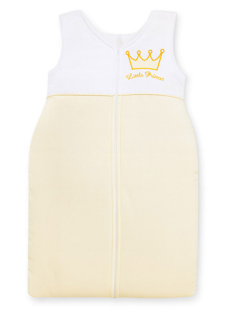 Cotton sleeping bag for children, size M, 6-12 months, TOG 2.5, all-season, Little Princess cream