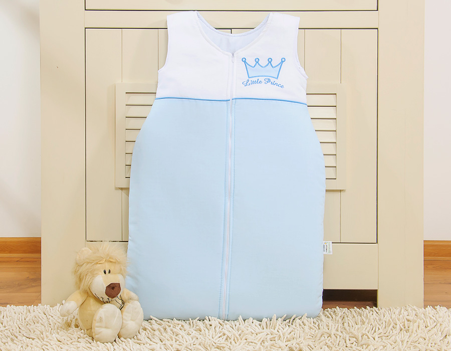 Cotton sleeping bag for children, size M, 6-12 months, TOG 2.5, all-season, Little Prince blue