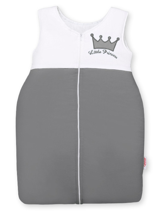 Cotton sleeping bag for children, size M, 6-12 months, TOG 2.5 all-season Little Princess anthracite