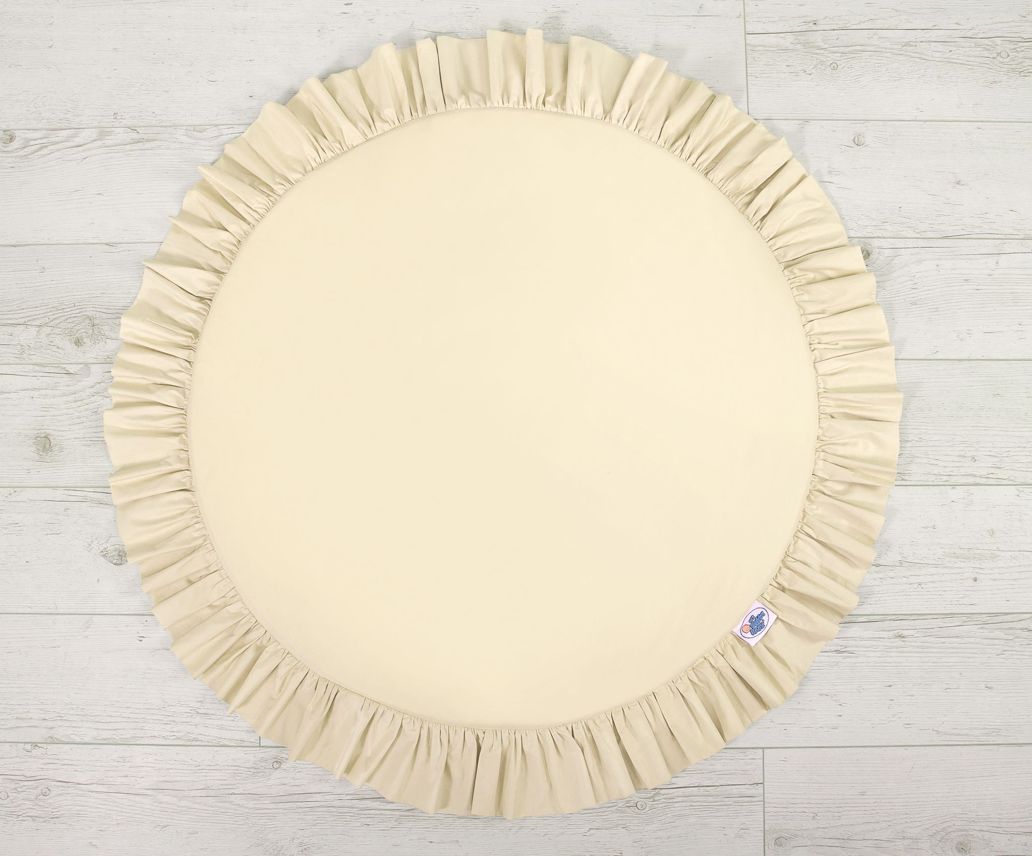 Set: Hanging baldachin for children's room cotton + Floor play mat- cream