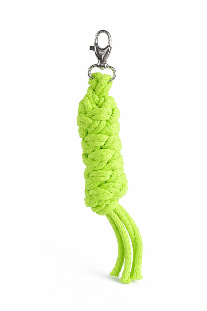 Tether for Hobby Horse made of double-twine cord - neon green