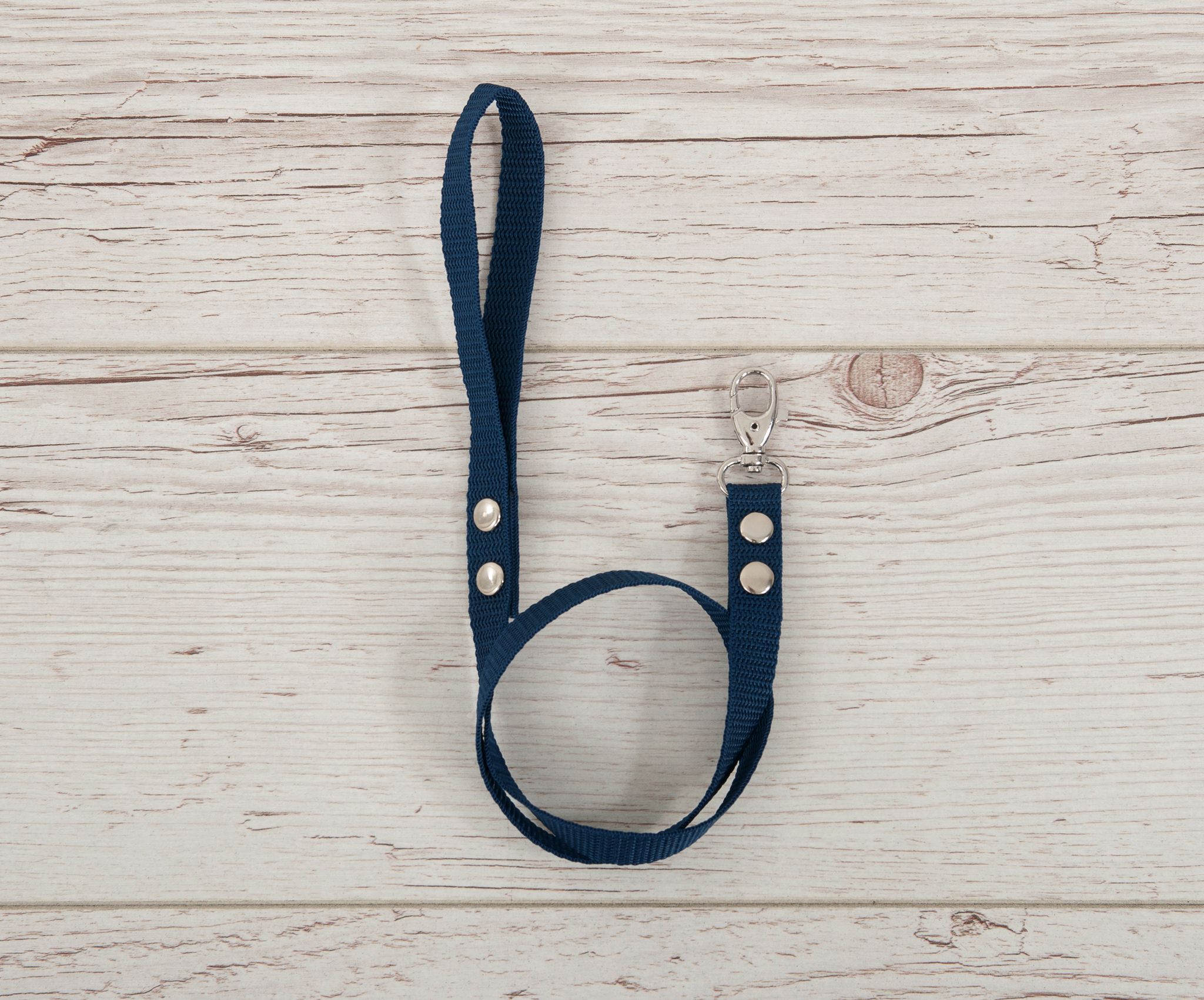 Tether for hobby horse made of webbing tape - denim