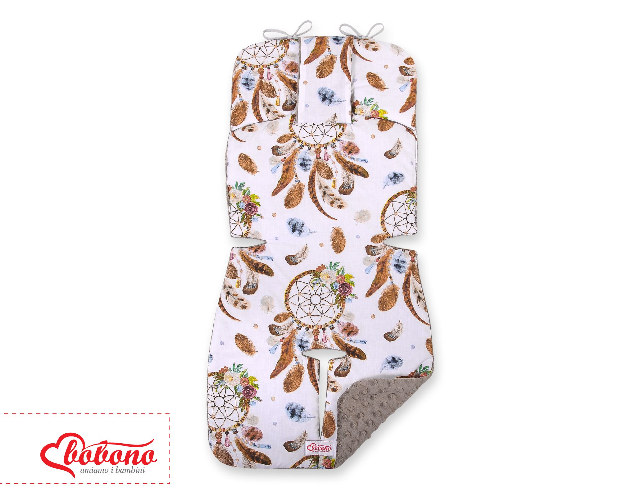 Double-sided cart insert BOBONO -dream catchers white/gray