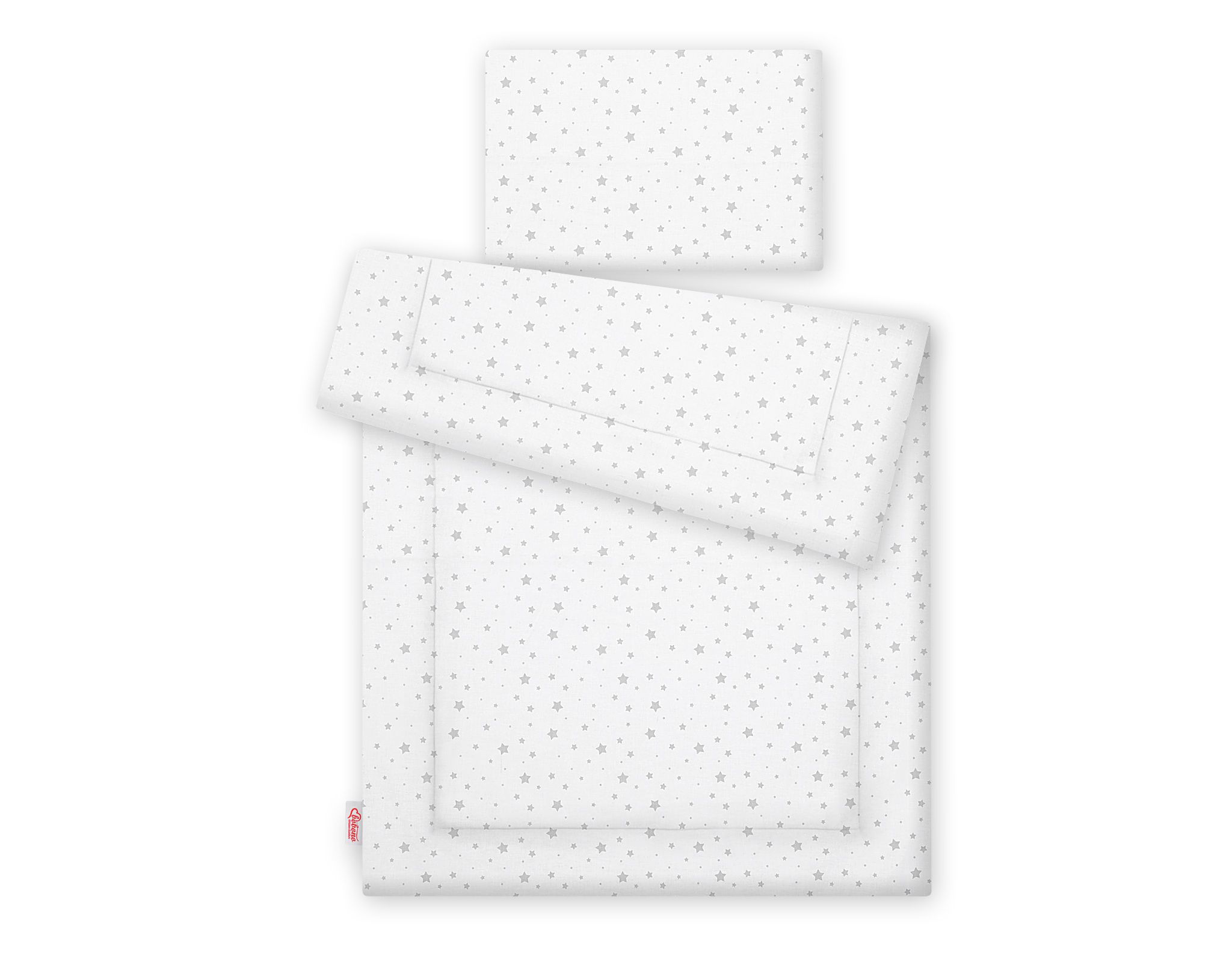 Bedding set 2-pcs with filling 135x100 cm - mini gray stars