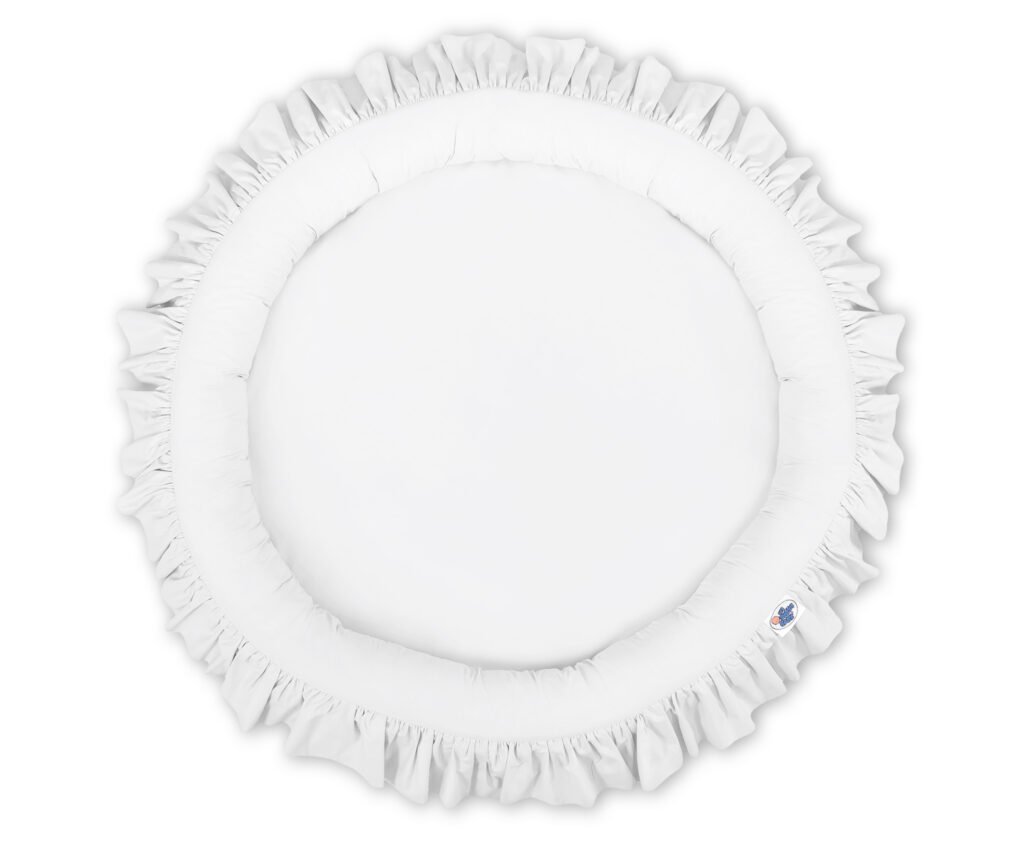 Nest with flounce - white