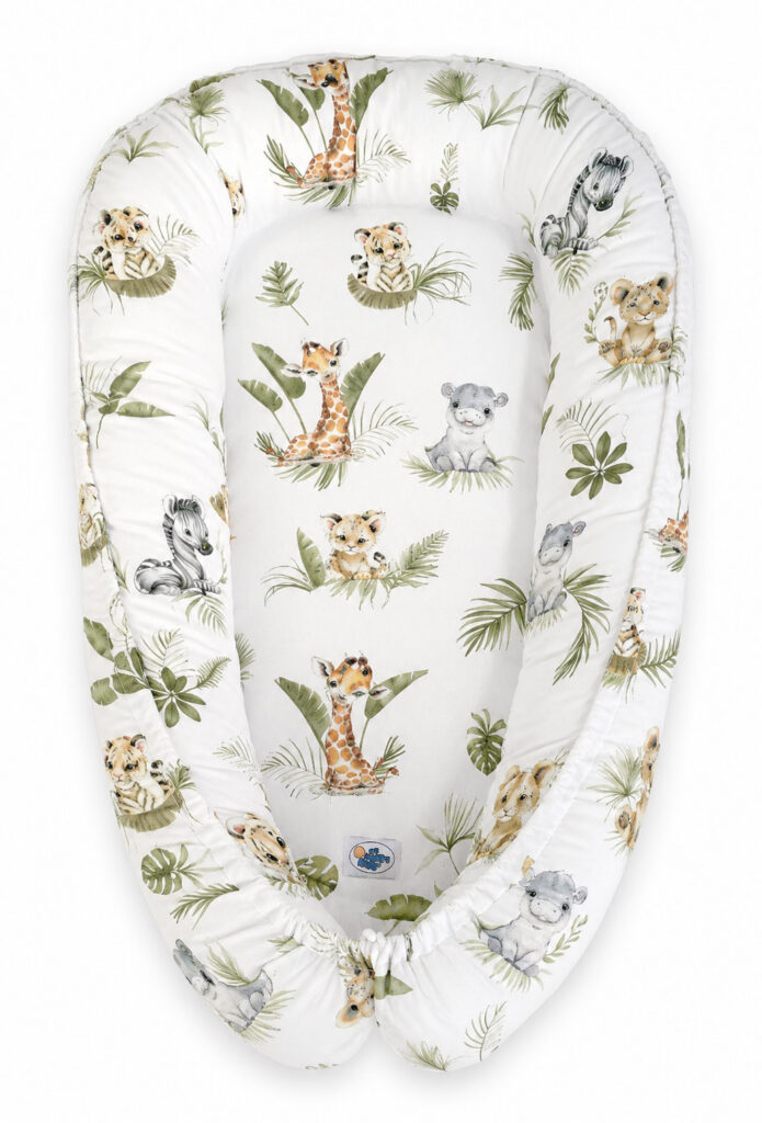 Divpusēja Premium mazuļa ligzdiņa MY SWEET BABY zīdaiņiem — Mazais safari