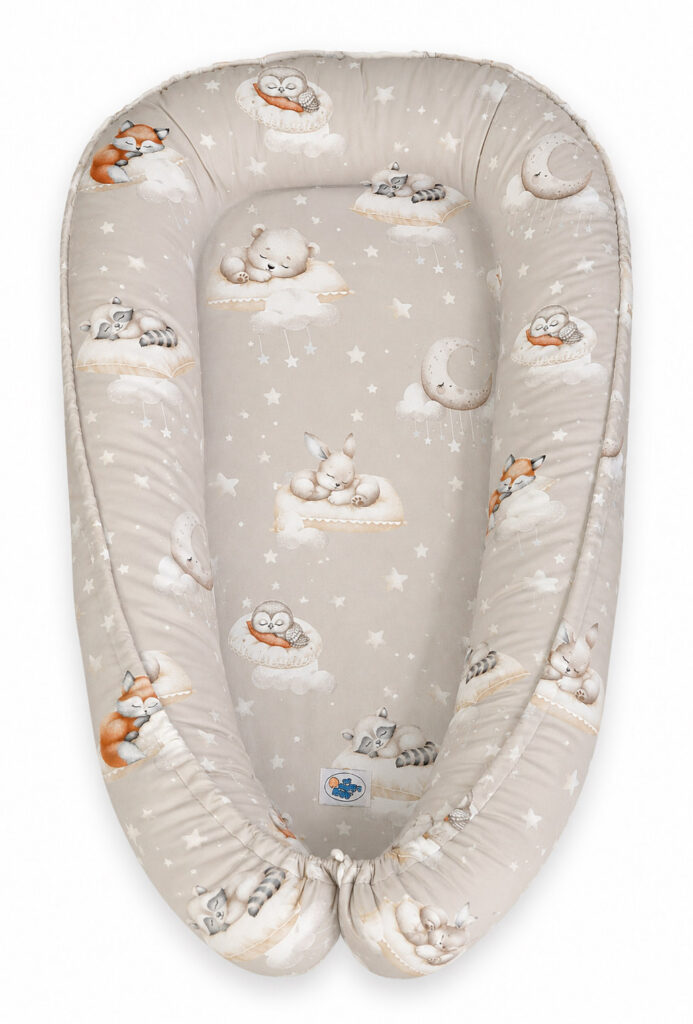 Divpusēja Premium mazuļa ligzdiņa MY SWEET BABY zīdaiņiem — Mirdzošais mežs