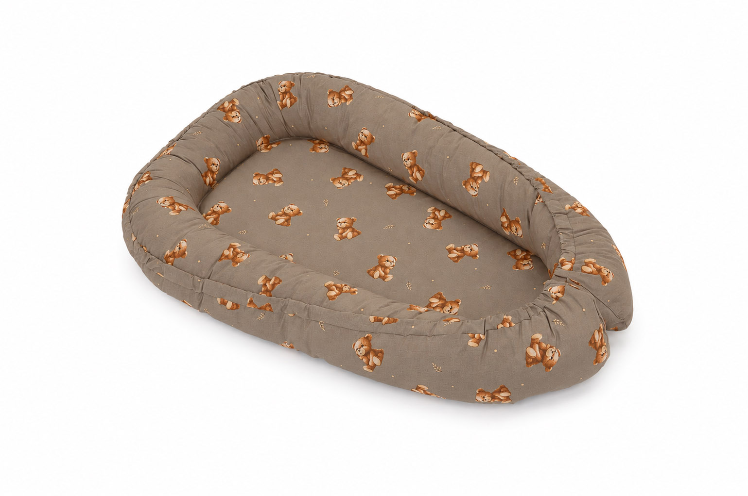 Divpusēja Premium mazuļa ligzdiņa jaundzimušajiem un zīdaiņiem MY SWEET BABY – Toffee Teddy