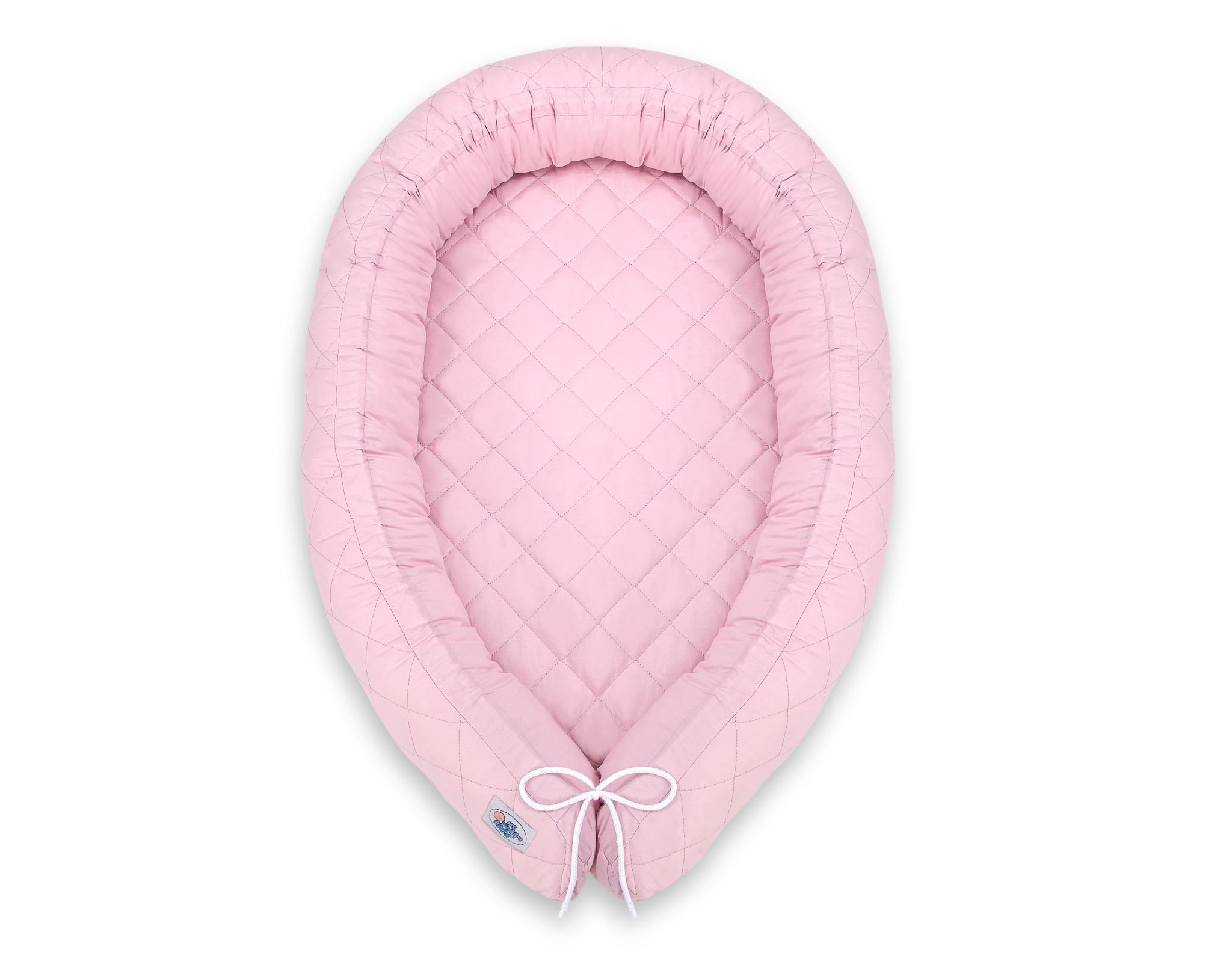 2-in-1- Baby nest quilted - snake pillow bumper - pink