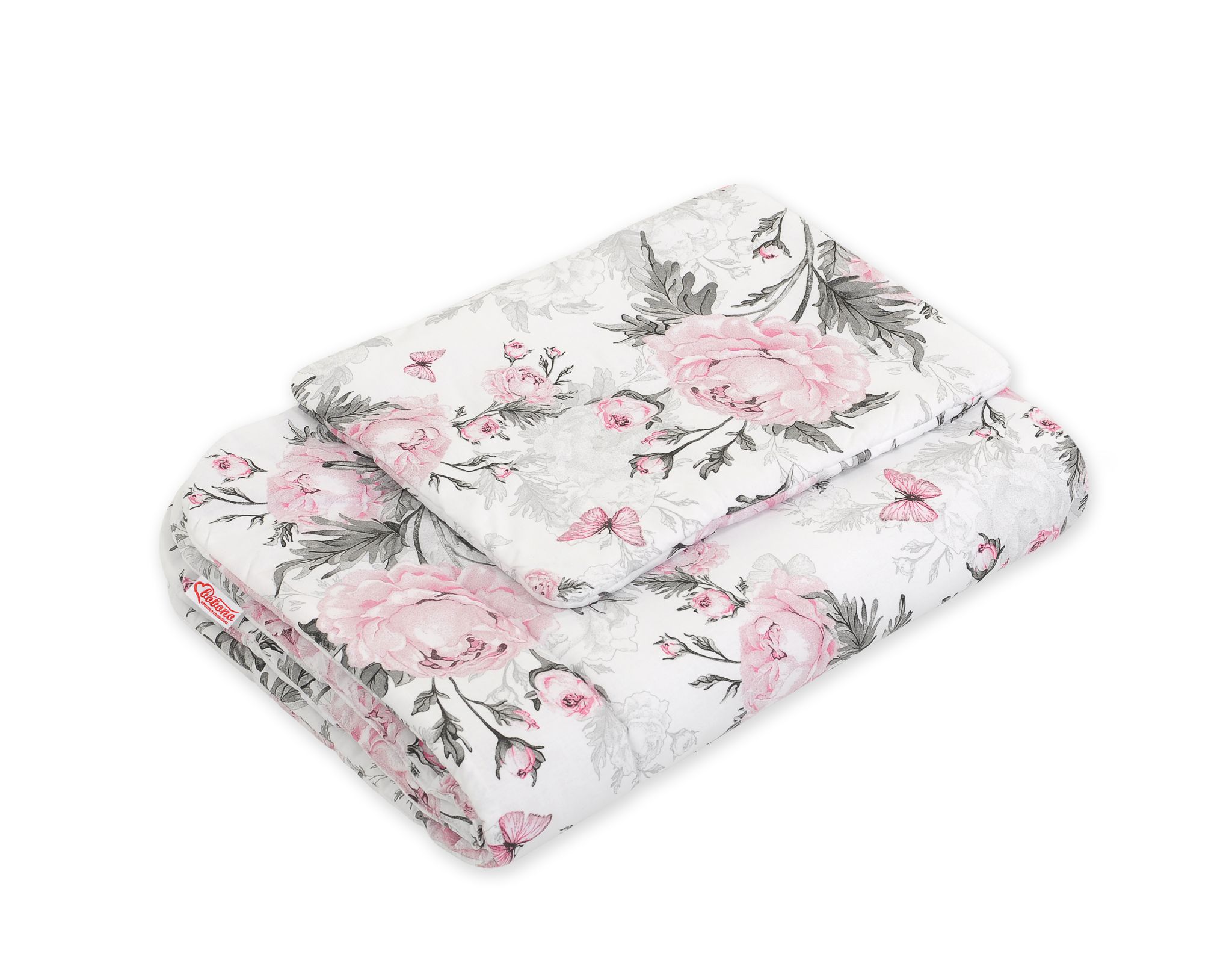 Bedding set 2-pcs 75x100cm NEWBORN- Romantic peonies