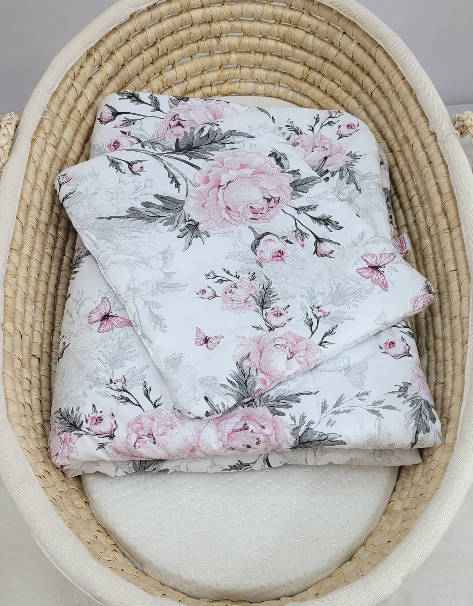 Bedding set 2-pcs 75x100cm NEWBORN- Romantic peonies