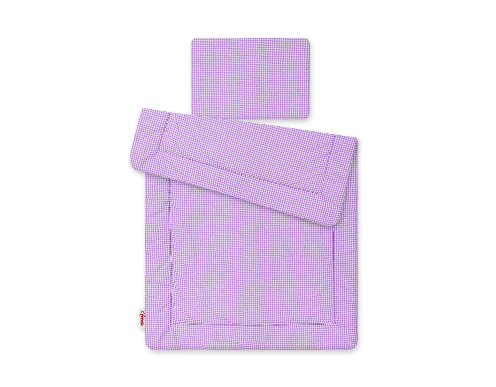 Bedding set 2-pcs 75x100cm NEWBORN- Purple check