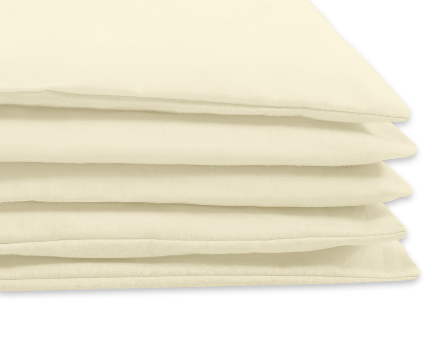Kokvilnas gultasveļas komplekts bērniem, 2 daļas, spilvendrāna 60 × 40 cm un segas pārvalks 120 × 90 cm – krēmkrāsā - Attēls 3